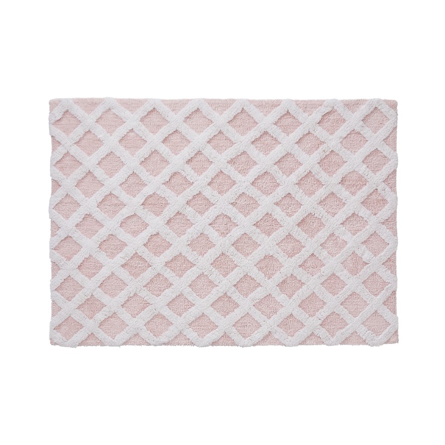 Decorative Diamond Pink Rug Adairs