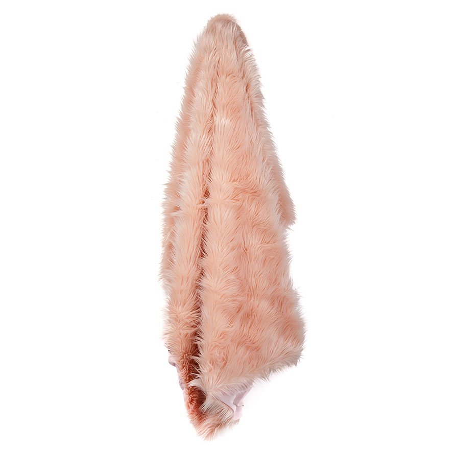 Whistler Faux Fur Pale Pink Throw Adairs