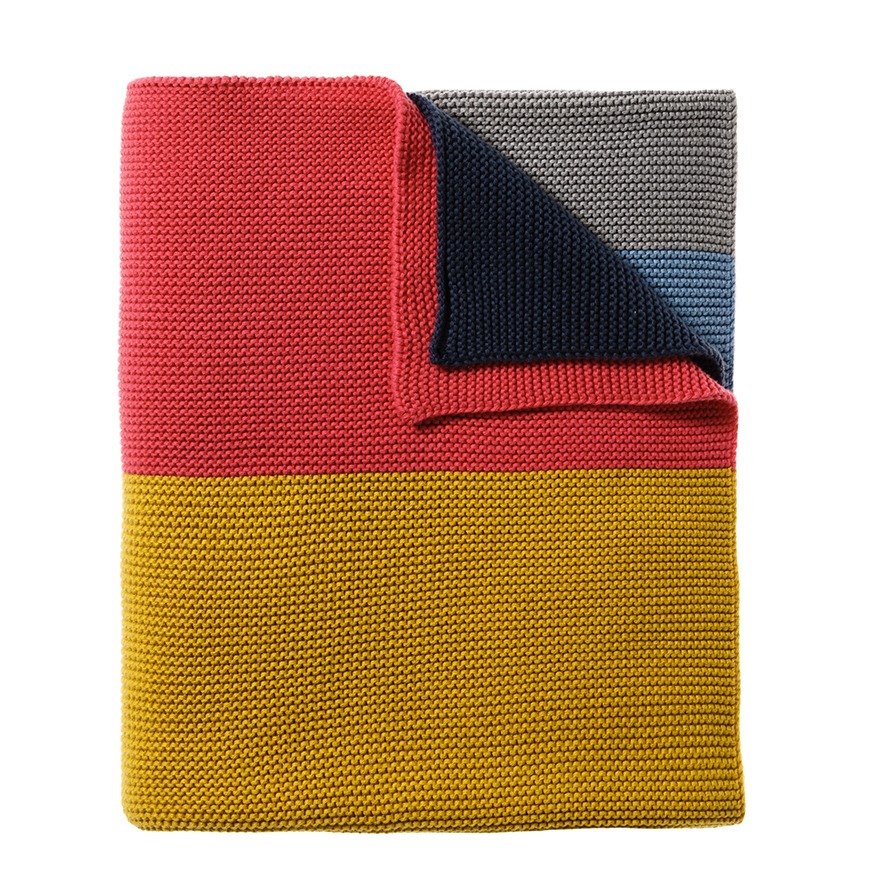 Cotton Knitted Throw Rainbow Adairs