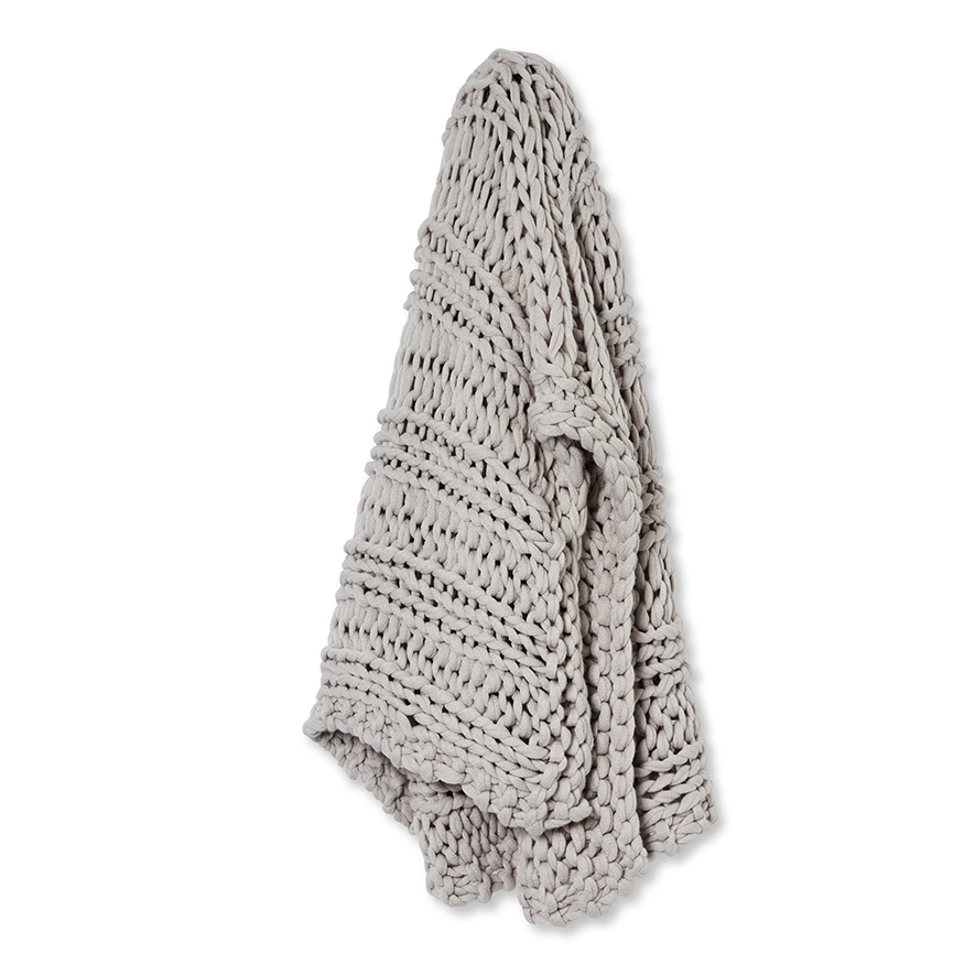 Denver Knit Range Throw Grey Adairs