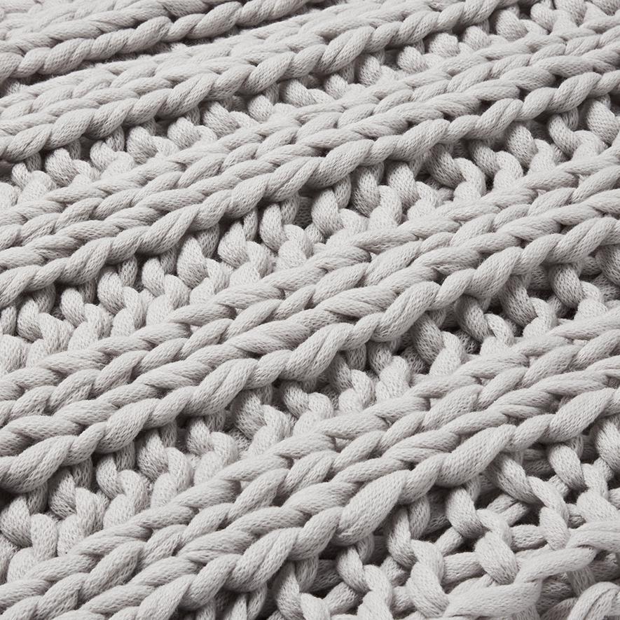 Denver Knit Range Throw Grey Adairs