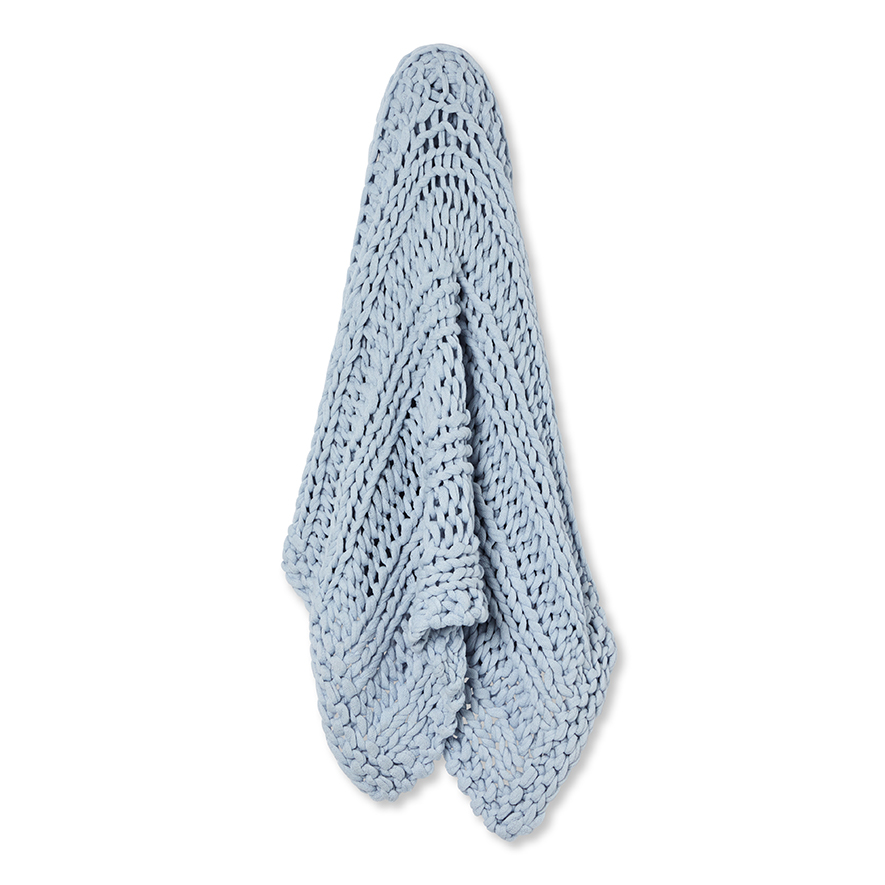 Adairs Kids Denver Knit Throw Ocean Adairs