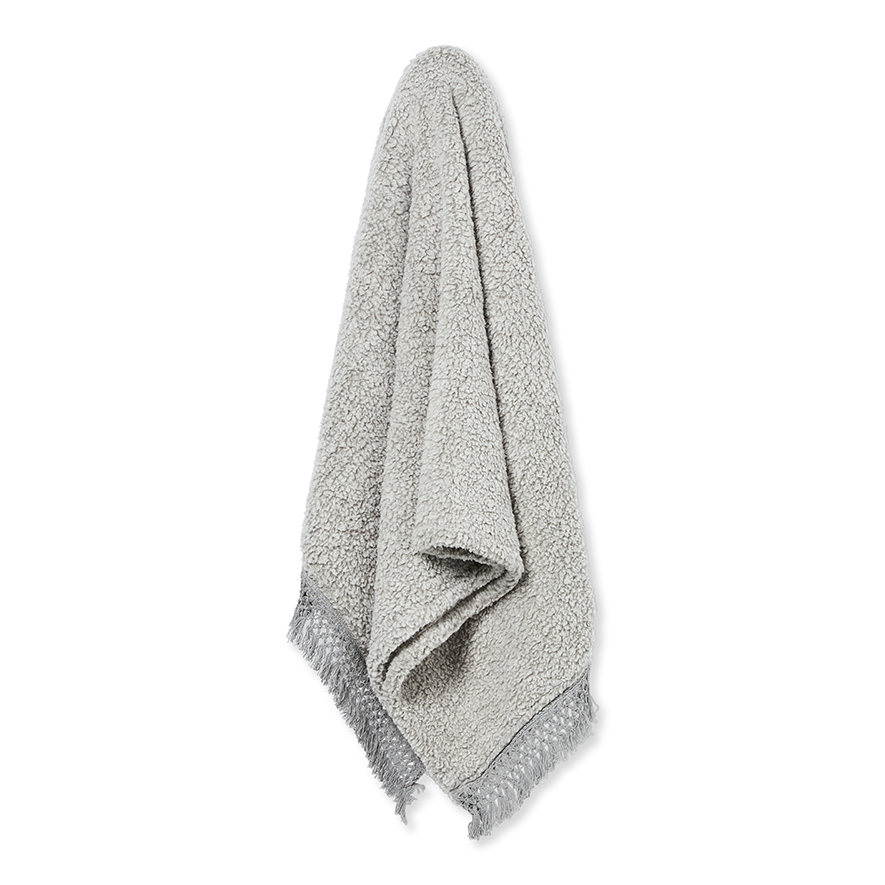Brooklyn Sherpa Throw Grey Adairs
