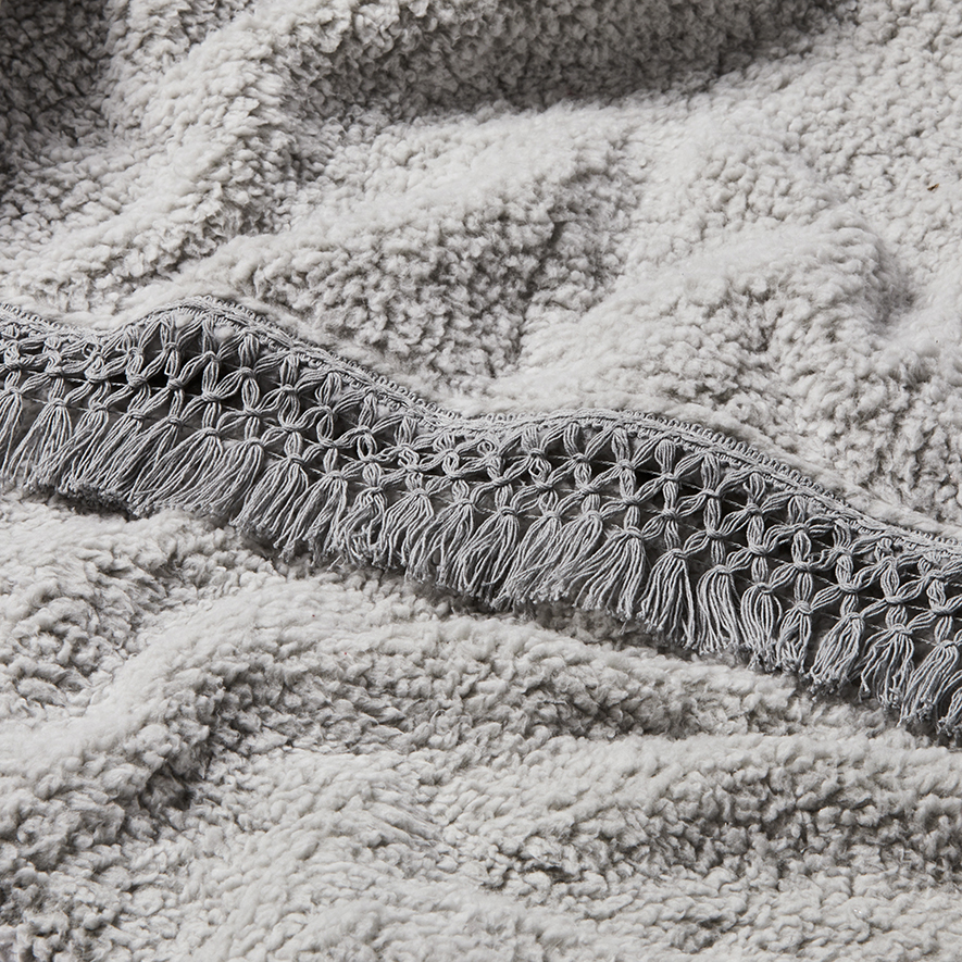 Brooklyn Sherpa Throw Grey Adairs