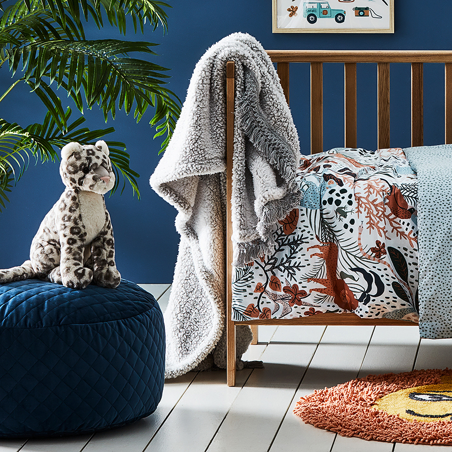 Brooklyn Sherpa Throw Grey Adairs