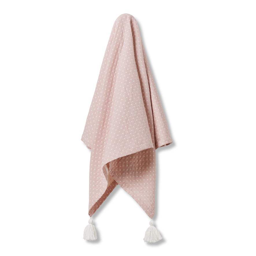 Harlow Chalk Pink & Natural Throw Adairs