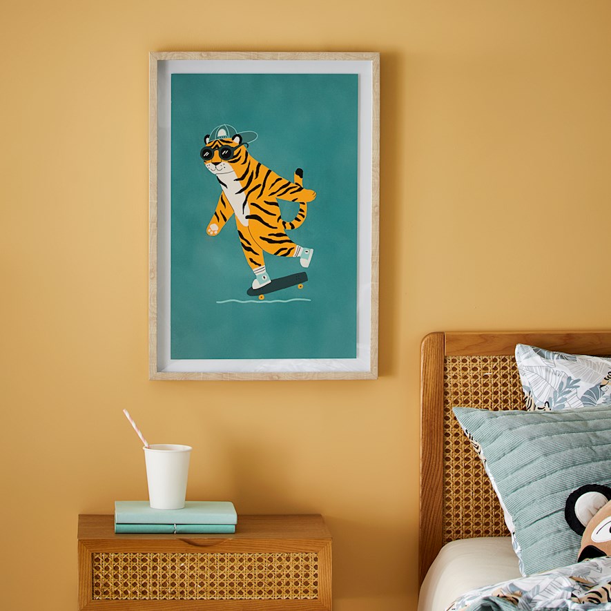 Adairs Kids Wild Side Tiger Wall Art Adairs