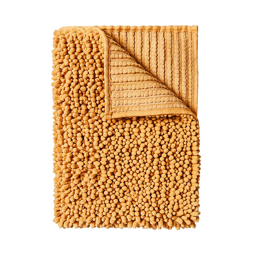 Microplush Mustard Bobble Bath Mat Adairs
