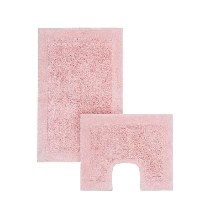 Nicola Dusty Pink Combed Cotton Bath Mat Range