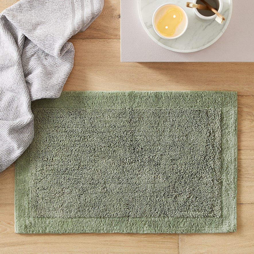 Nicola Eucalyptus Combed Cotton Bath Mat Range Adairs
