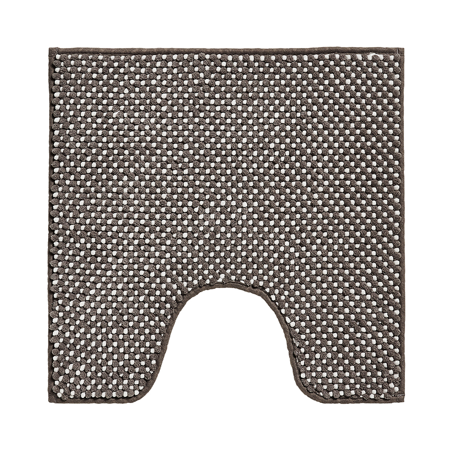 Microplush Bobble Coal Contour & Bath Mat Adairs