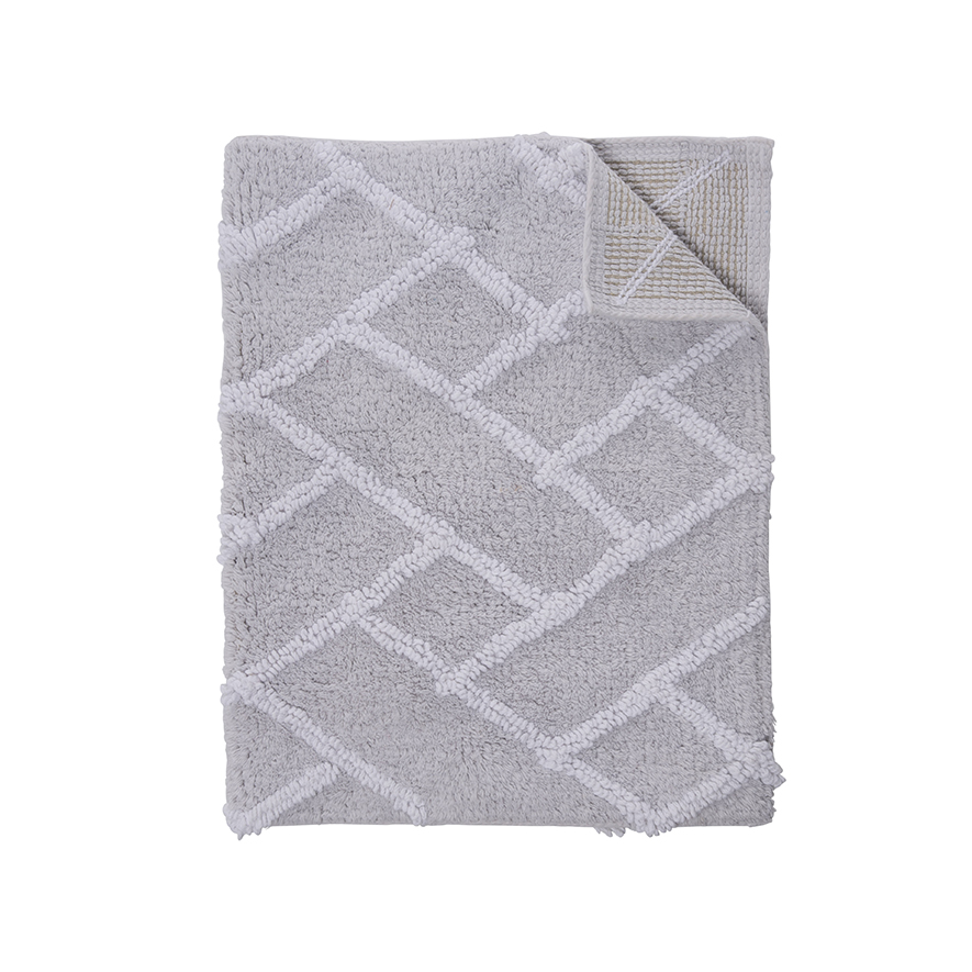 Lido Bath Mat Silver Lattice Adairs