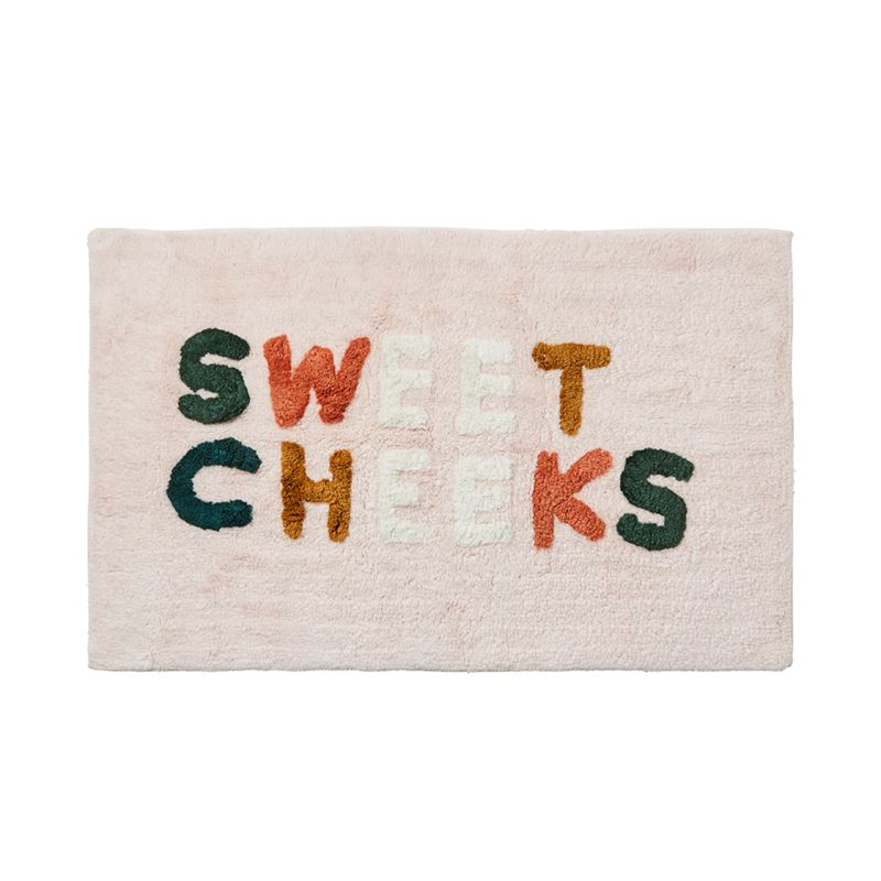 Sweet Cheeks Pink & Multi Bath Mat