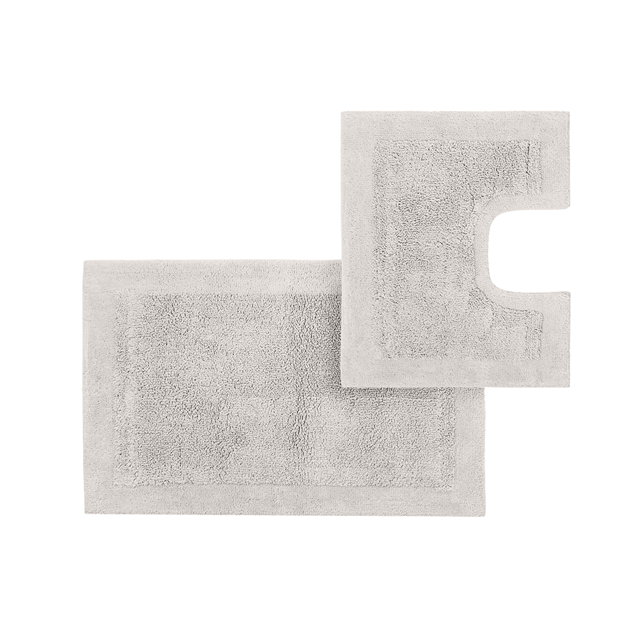 Nicola Combed Cotton Bath Mats Silver Adairs