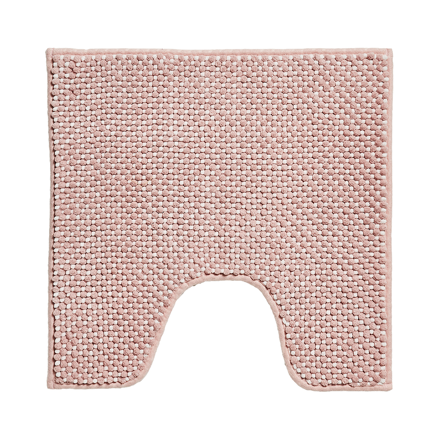 Microplush Bobble Pink Contour & Bath Mat Adairs