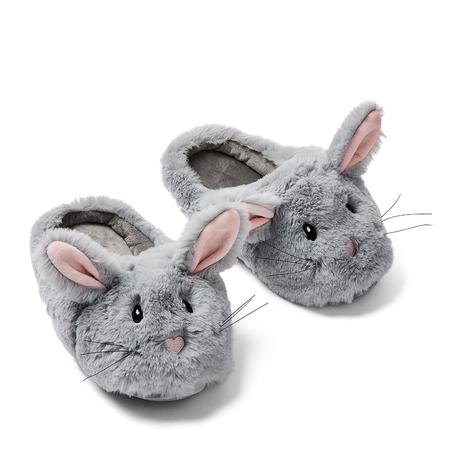 Udholdenhed Optimal Faktisk Grey Bugsy Bunny Novelty Slippers | Adairs
