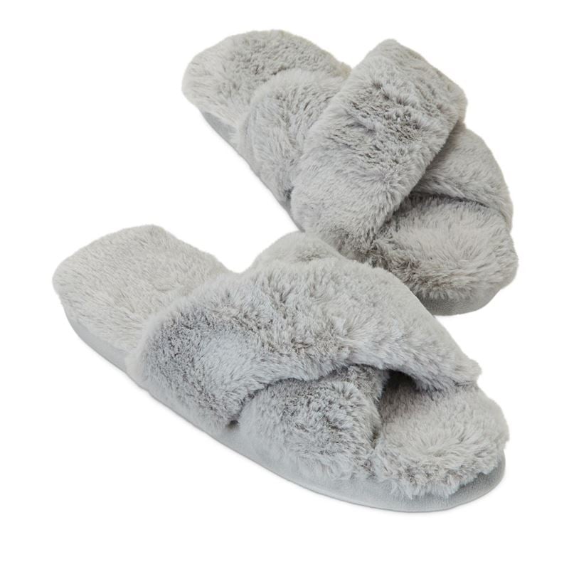Crossover Cloud Fur Slippers