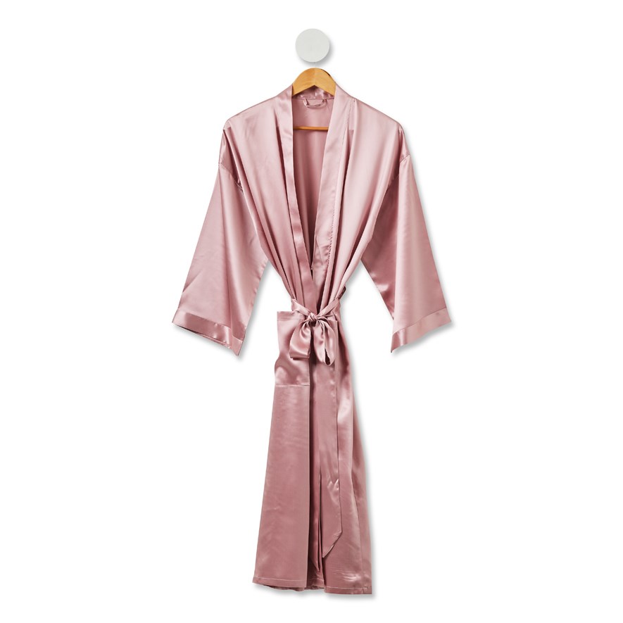 Pure Silk French Rose Bathrobe Adairs