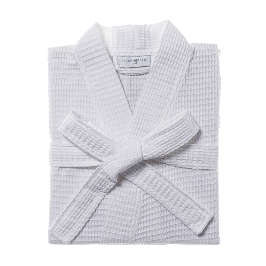 Turkish Cotton Waffle Bathrobe White Adairs