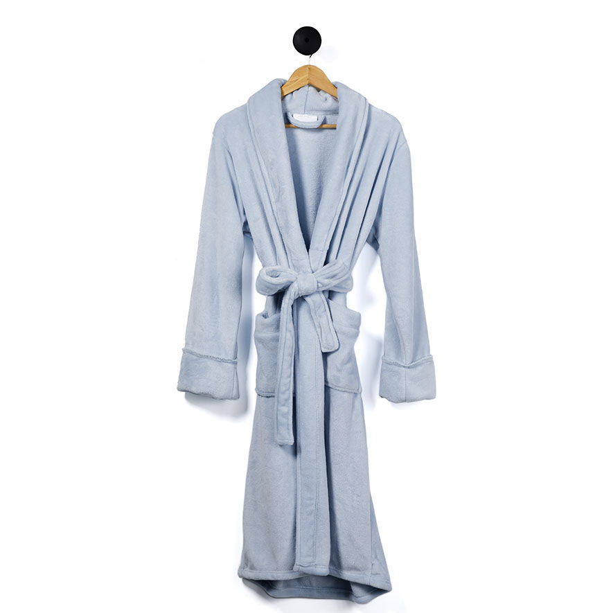 Ultra Soft Bathrobe Pale Blue Adairs