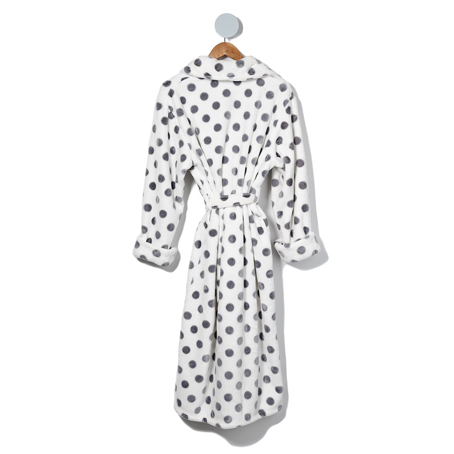 Ultra Soft Bathrobe Polka Dot Adairs