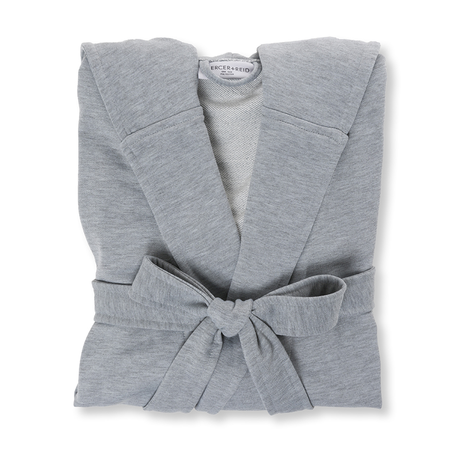 Jersey Hooded Bathrobe Silver Marle Adairs