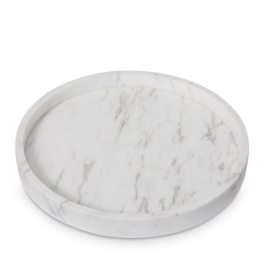 Eastside Marble Round Tray Adairs