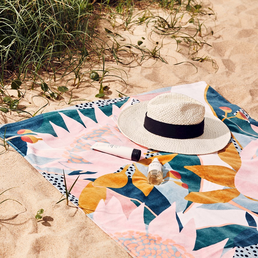 Waratah Sand Free Beach Towel Adairs