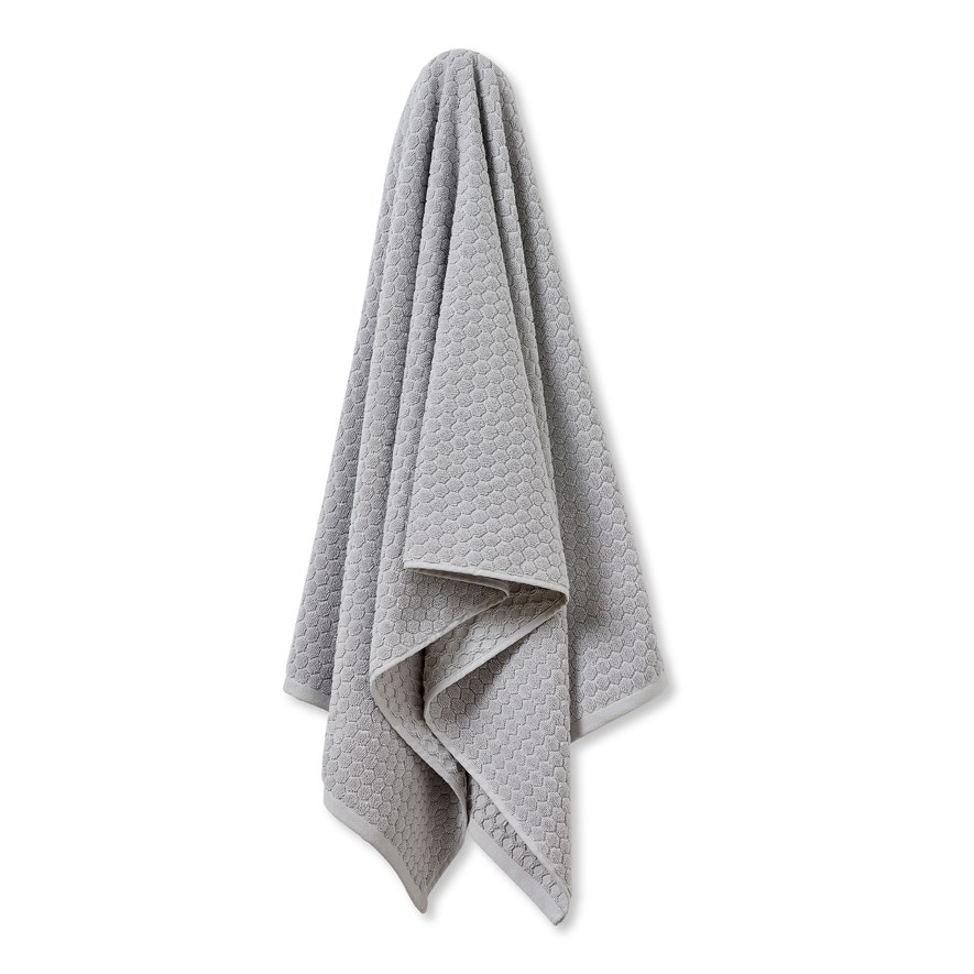 Oasis Towel Range Bath Towel Soft Grey Adairs