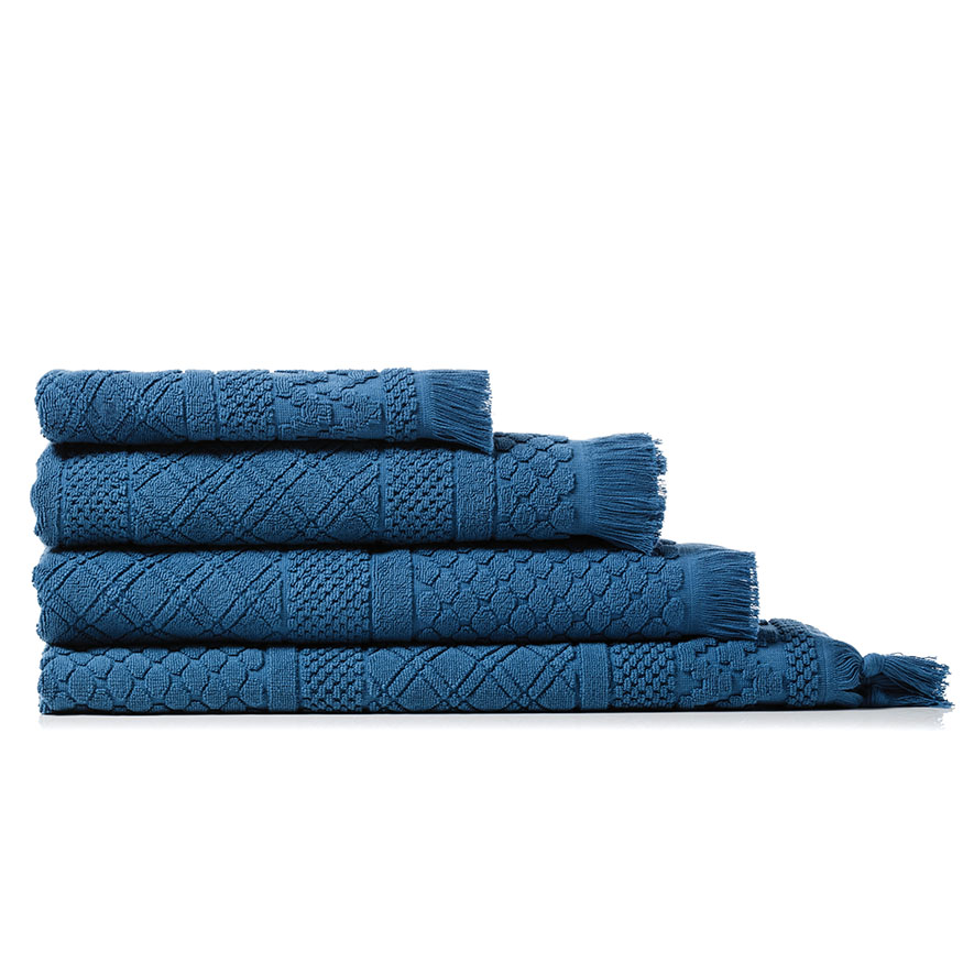 European Collection Turin Textured Towels Teal | Adairs