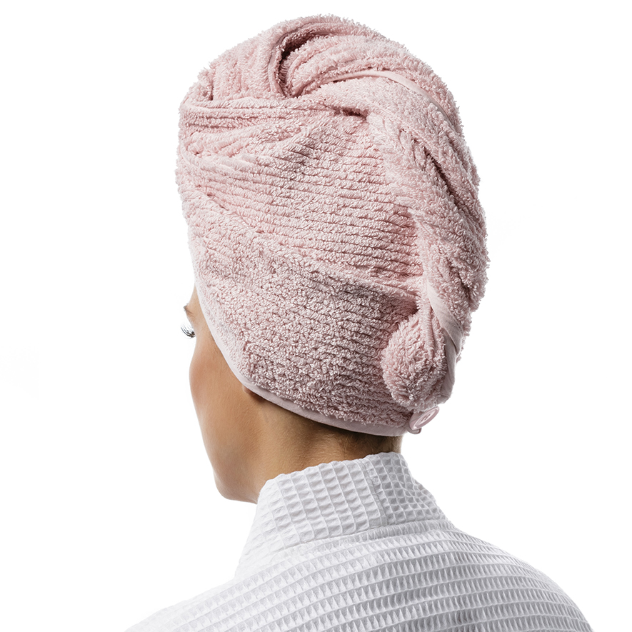 Flinders Blush Pink Hair Towel Wrap Adairs