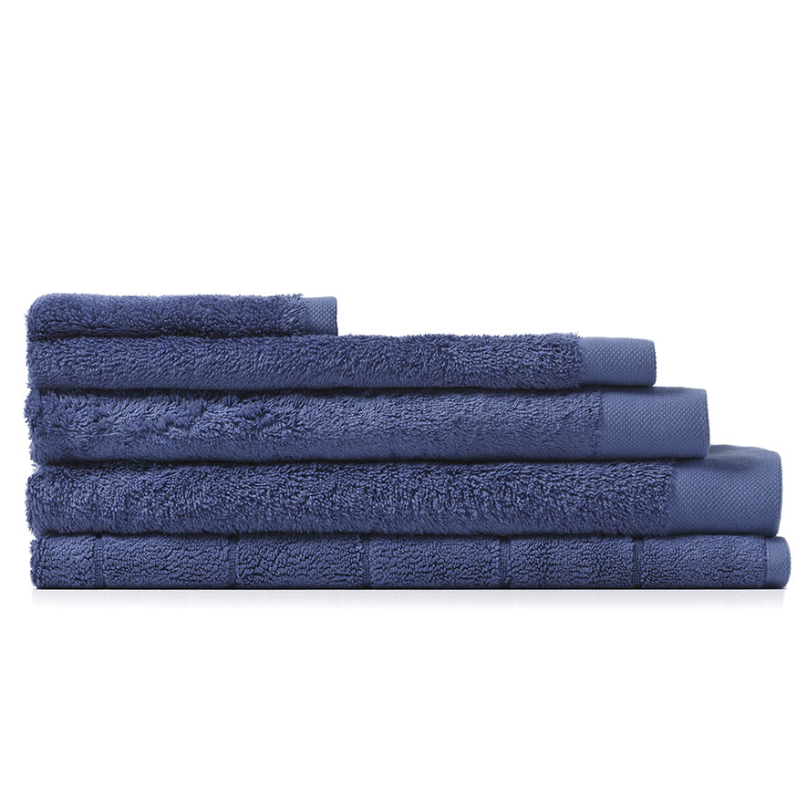 Oxford Cotton Bamboo Towel Deep Blue Adairs