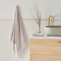 Navara Dove Grey Solid Bamboo Cotton Towel Range