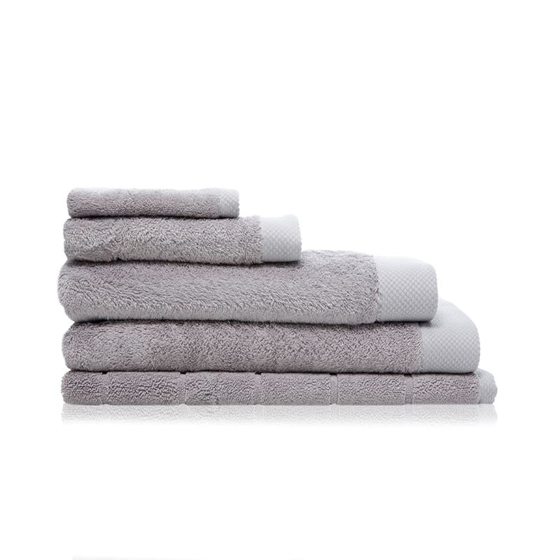 Navara Dove Grey Solid Bamboo Cotton Towel Range
