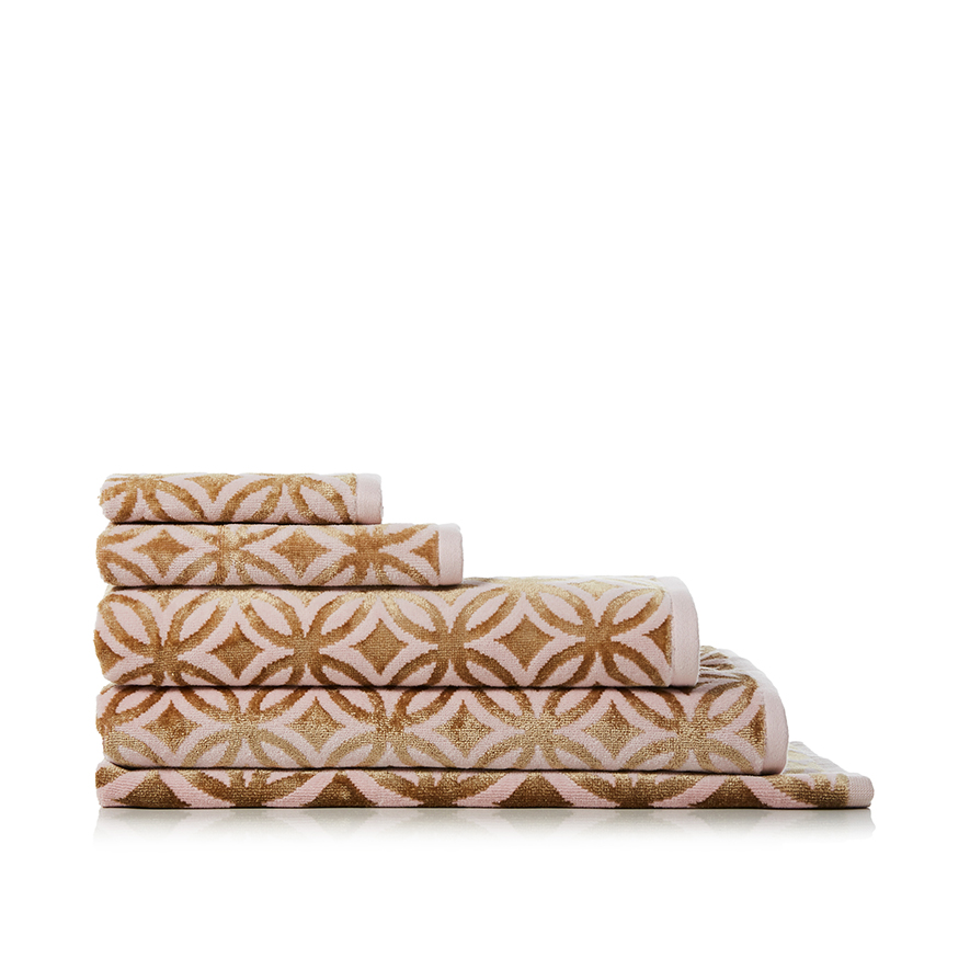 Kasbah Towels Velour Blush Pink Adairs