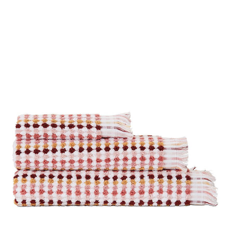 European Kadikoy Pink Multi Turkish Cotton Towel Range Adairs