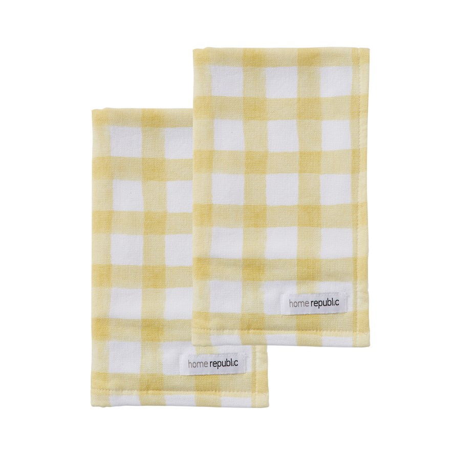 Pear Check Hand Towel 2 Pack Adairs