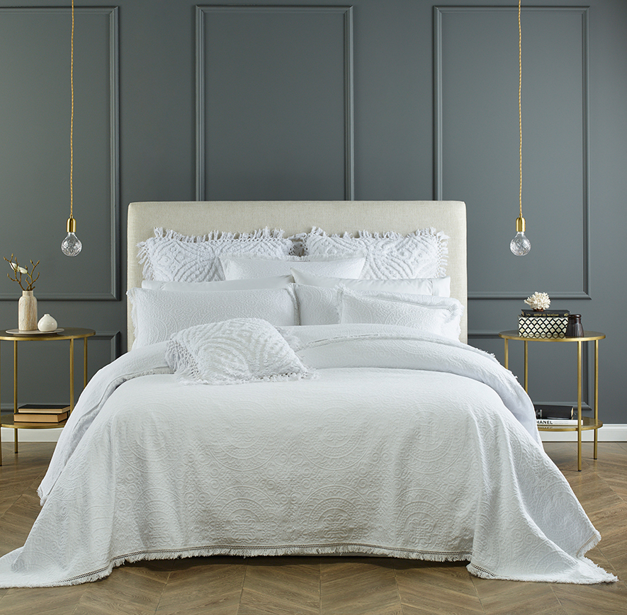 Verona Bedspread Set White | Adairs