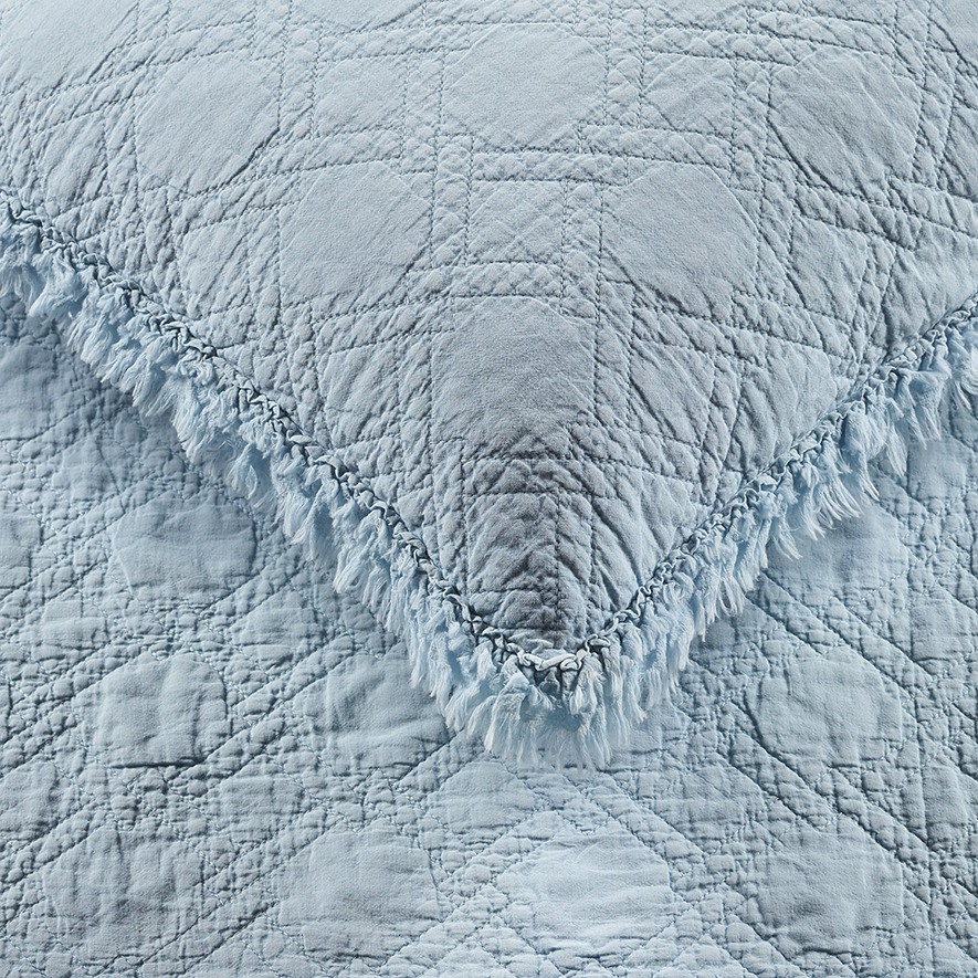 Hayes Soft Blue Bedspread Set + Accessories Adairs