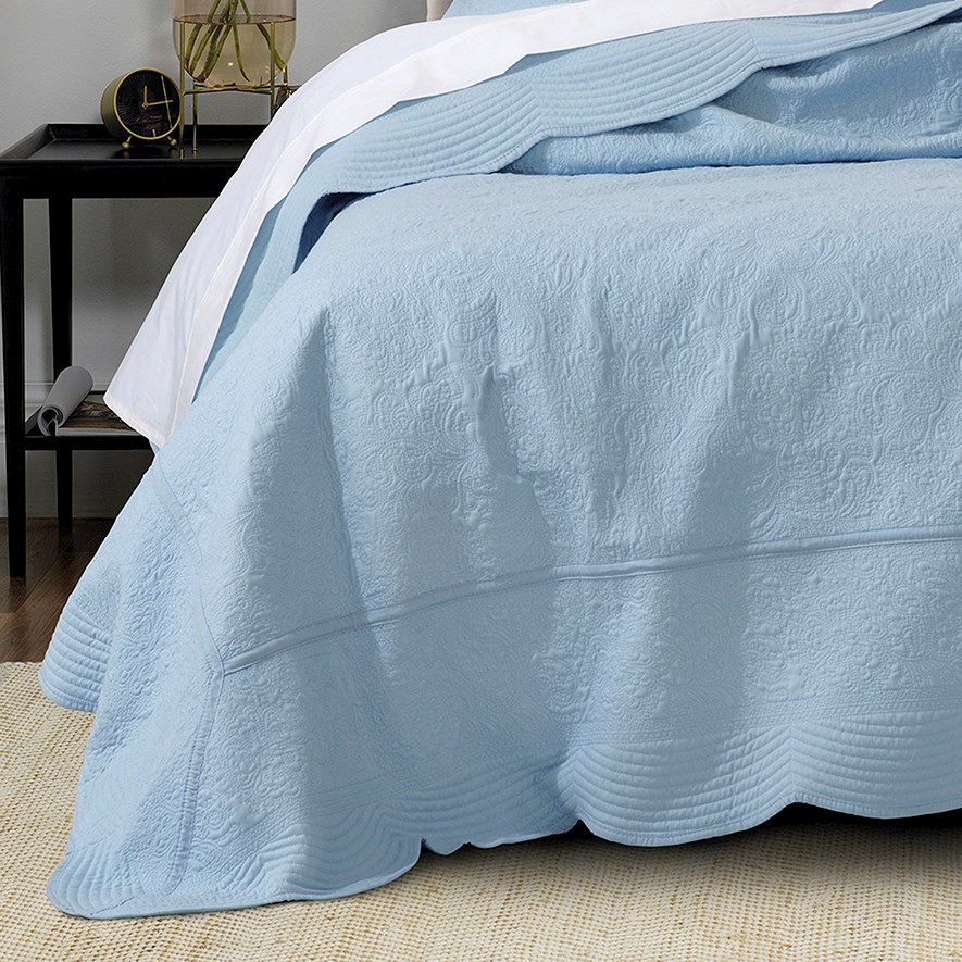 Hampton Provincial Blue Bedspread Set + Accessories Adairs