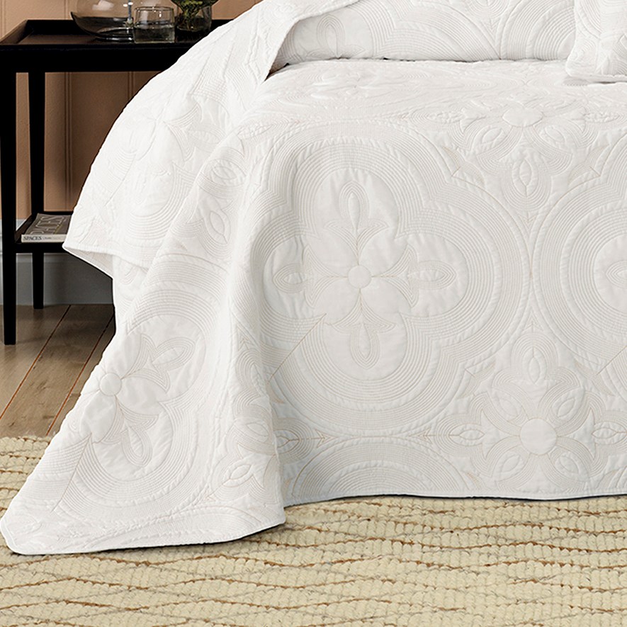 Edna Bedspread Set Euro P/Case Ivory Each Adairs