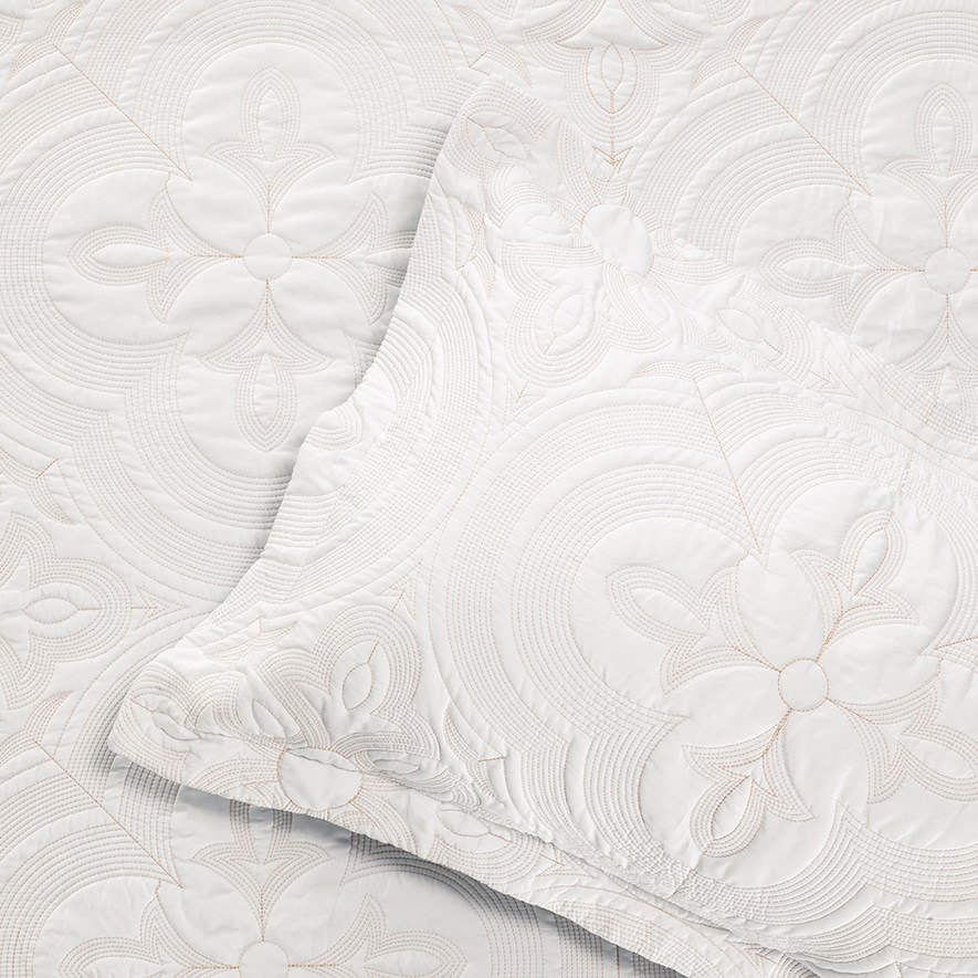 Edna Bedspread Set Euro P/Case Ivory Each Adairs