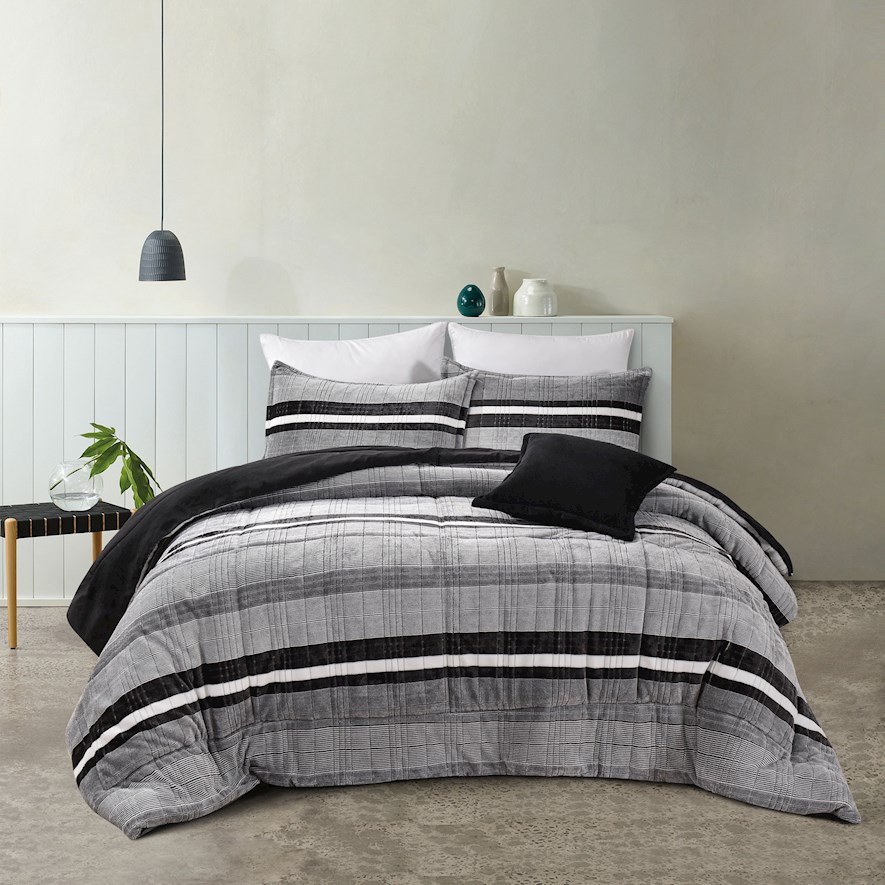 Ravenna Piece Coal Comforter Set + Accessories Adairs