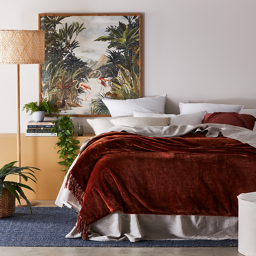 OLD Supersoft Rust Blanket Adairs