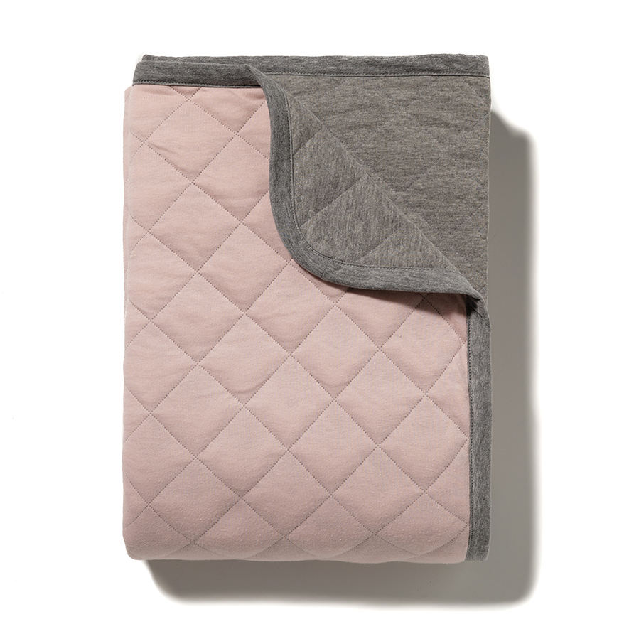 Jersey Pink Quilted Blanket Adairs