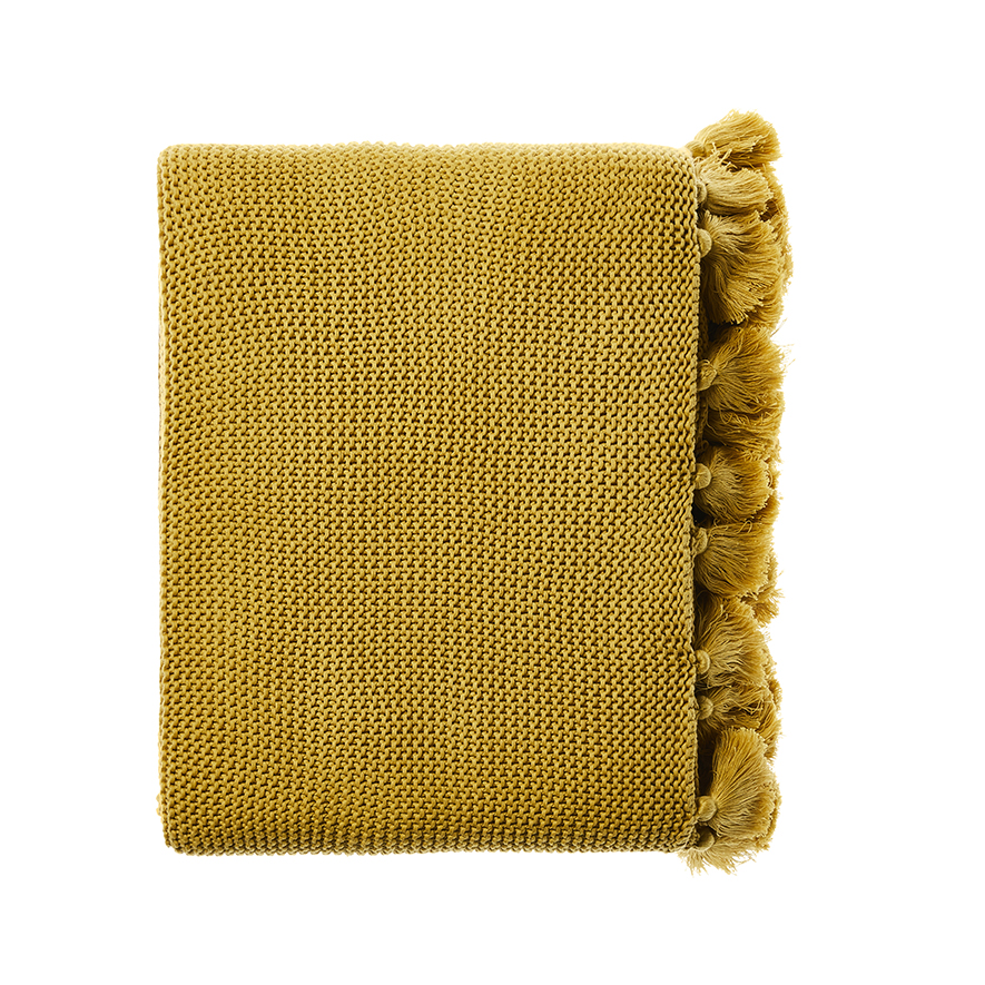 Casablanca Blanket Mustard Queen Adairs
