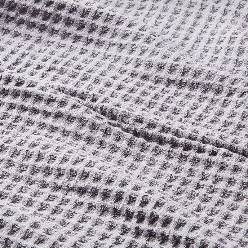 European Collection Turkish Cotton Grey Marle Waffle Blanket
