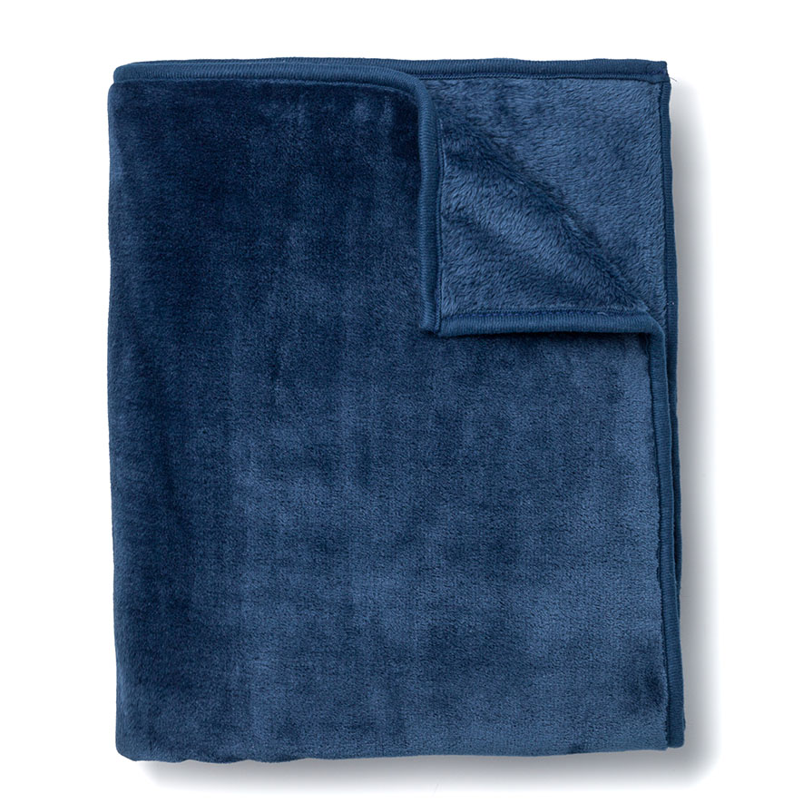 Ultra Soft Navy Blanket Adairs