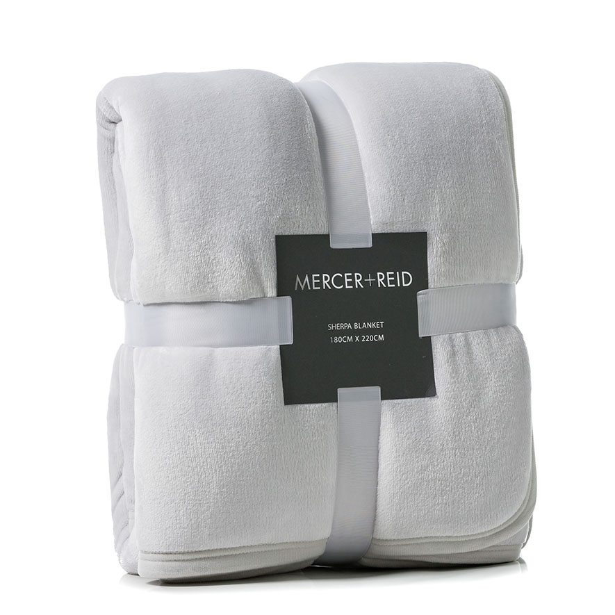 Sherpa Silver Blanket Adairs
