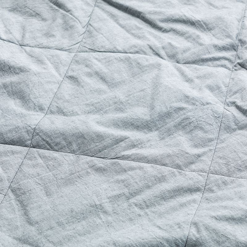Cotton Quilted Blanket Indigo Marle